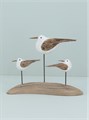 GISELA GRAHAM RUSTIC WOOD SEAGULLS ON PLINTH