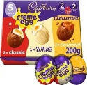 CADBURY MIXED 5 PACK CREME, CARAMEL & WHITE EGGS