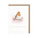 WRENDALE DESIGNS LITTLE SENTIMENTS ROBINS REST CARD