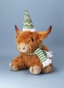GISELA GRAHAM PLUSH SITTING HIGHLAND COW DOORSTOP