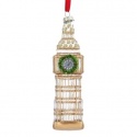 GISELA GRAHAM CLEAR GLASS BIG BEN BAUBLE