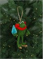 GISELA GRAHAM MIXED WOOL FROG WITH TREE