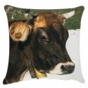 CUSHION SWISS COW WINTER CANVAS